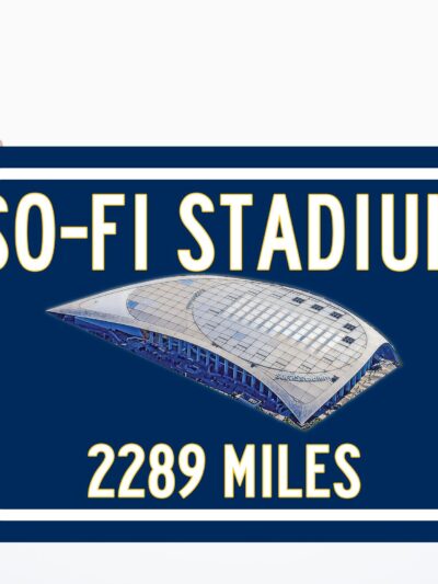 Los Angeles Rams SoFi Stadium - Miles to Stadium Highway Road Sign Customize the Distance Sign ,Las Angeles Rams SoFi stadium sign