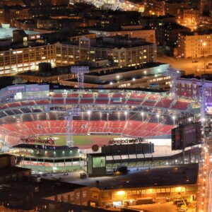 Fenway Park Printed on Canvas, Boston skyline, Large Boston Red Sox Print, Red Sox wall art, Canvas gifts, art, Baseball Boston