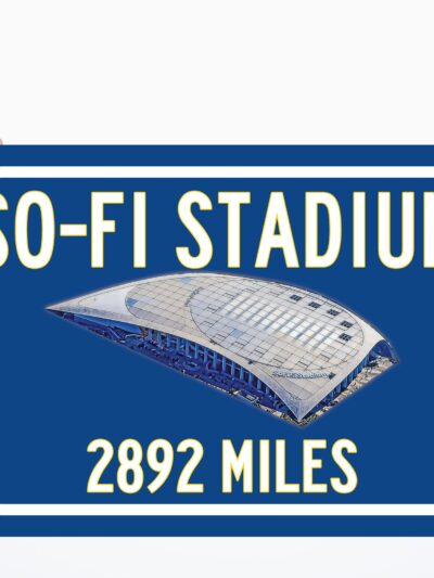 Los Angeles Chargers SoFi Stadium - Miles to Stadium Highway Road Sign Customize the Distance Sign ,Las Angeles Chargers SoFi stadium