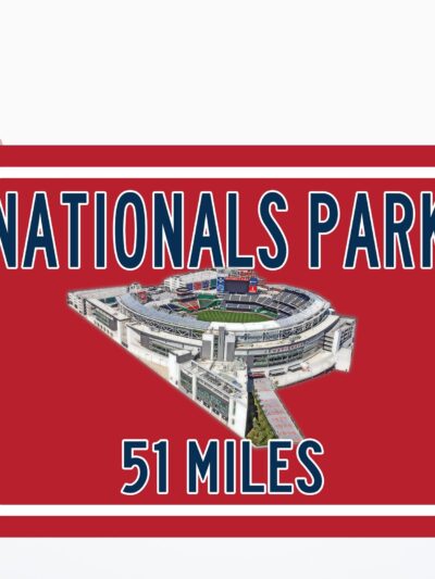 Washington Nationals Nationals Park   - Miles to Stadium Highway Road Sign Customize the Distance Sign , Washington Nationals Nats park