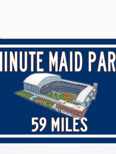 Houston Astros Minute Maid Park    - Miles to Stadium Highway Road Sign Customize the Distance Sign, Houston Astros Minute Maid Park