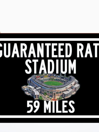 Chicago White Sox Guaranteed Rate Field - Miles to Stadium Highway Road Sign Customize the Distance Sign ,Chicago White Sox Sign