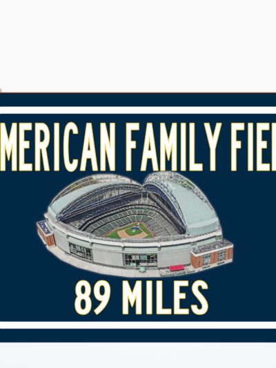 Milwaukee Brewers American Family Field  - Miles to Stadium Highway Road Sign Customize the Distance Sign ,Milwaukee Brewers American Family
