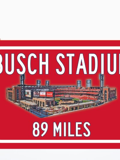 St Louis Cardinals Busch Stadium  - Miles to Stadium Highway Road Sign Customize the Distance Sign ,St Louis Cardinals Busch Stadium