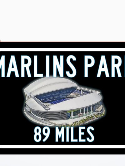 Miami Marlins , Marlins Park   - Miles to Stadium Highway Road Sign Customize the Distance Sign ,Miami Marlins, Marlins Park