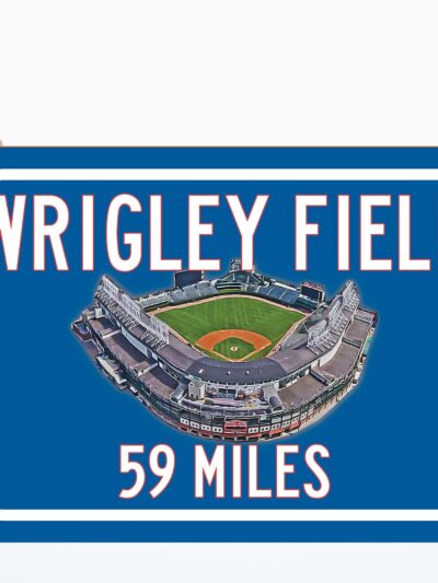 Wrigley Field Chicago Cubs   - Miles to Stadium Highway Road Sign Customize the Distance Sign , Wrigley Field Chicago Cubs