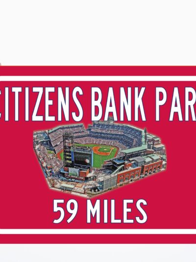 Philadelphia Phillies Citizens Bank Park   - Miles to Stadium Highway Road Sign Customize the Distance Sign Philadelphia Phillies Citizens
