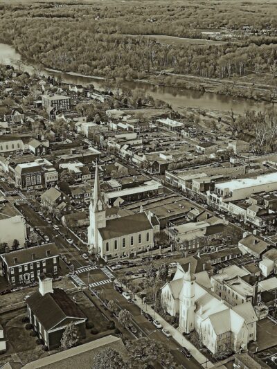 Fredericksburg skyline canvas, Sepia Fredericksburg  Canvas, Fredericksburg Canvas Wall Art, Fredericksburg Sepia oil painted canvas,