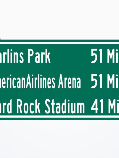 Hard Rock Stadium | Marlins Park | American Airlines arena | Miami Heat, Miami Dolphins| Distance Sign | Mileage Sign| Highway | Highway