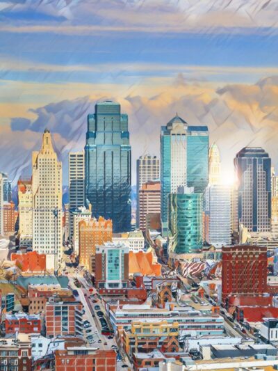 Kansas City watercolor canvas, Kansas City Canvas  Kansas City Kansas watercolor City wall art canvas,Kansas City  wall art,