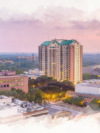 Tallahassee Florida watercolor on Canvas, Florida State  ,Florida State watercolor, Tallahassee wall art,Florida State university, Seminoles