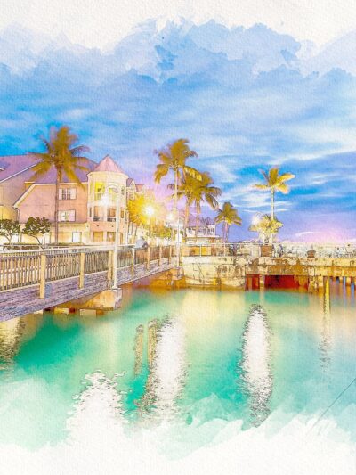 Key West photo Printed on Canvas, Key West Florida, Large Key West Print, Key West wall art, Canvas gifts, Key West Print