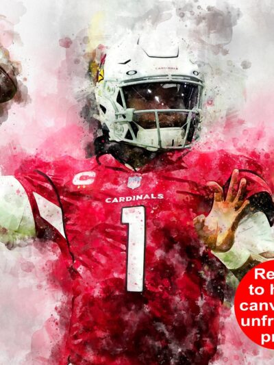 Kyler Murray watercolor, Arizona Cardinals wall art, Arizona Cardinals Kyler Murray Poster. Canvas, Kyler Murray Arizona Cardinals wall art