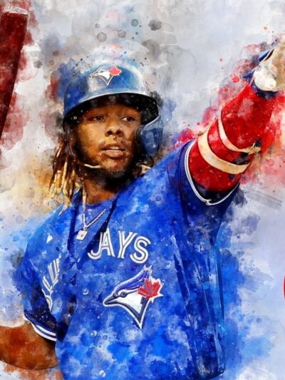 Vladimir Guerrero Toronto Blue Jays canvas, Vladimir Guerrero wall art,  Toronto Blue Jays Canvas, Vladimir Guerrero Poster wall art
