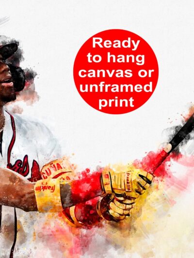 Ronald Acuna Atlanta Braves canvas, Ronald Acuna wall art, Atlanta Braves Canvas, Ronald Acuna Poster wall art
