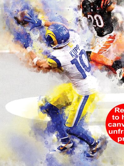 Cooper Kupp Superbowl touchdown, Los Angeles Rams poster or ready to hang canvas , LA Rams Cooper Kupp Canvas, Cooper Kupp , Los Angeles Ram