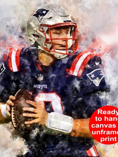 Matt Jones watercolor, New England Patriots wall art, New England Patriots Matt Jones Poster. Canvas, Matt Jones New England Pats wall art
