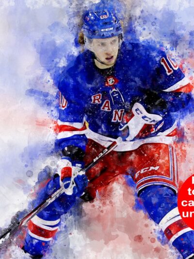 Artemi Panarin watercolor, New York Rangers wall art, Rangers Stanley Cup, Artemi Panarin Poster, New York Rangers hockey art wall