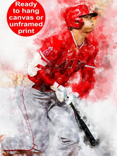 Shohei Ohtani Los Angeles Angels canvas, Shohei Ohtani wall art, Los Angeles Angels Canvas, Shohei Ohtani Poster wall art