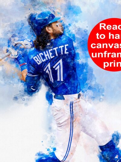 Bo Bichette Toronto Blue Jays canvas, Bo Bichette wall art,  Toronto Blue Jays Canvas, Bo Bichette Poster wall art