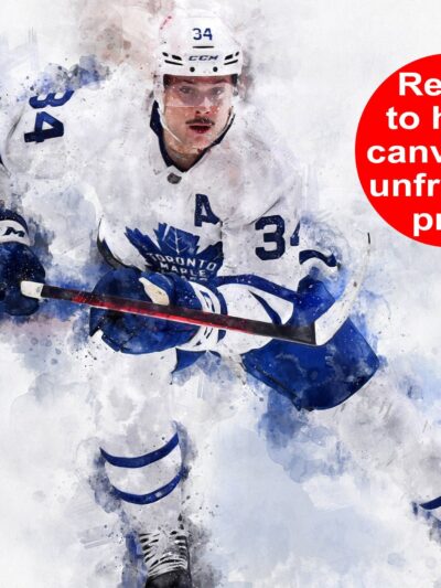 Auston Matthews watercolor, Toronto Maple Leafs wall art,Maple Leafs Stanley Cup, Auston Matthews Poster, Maple Leafs hockey art wall