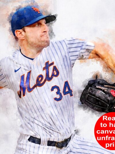 Max Scherzer New York Mets canvas,  Max Scherzer wall art, New York Mets Canvas, Max Scherzer  Poster wall art