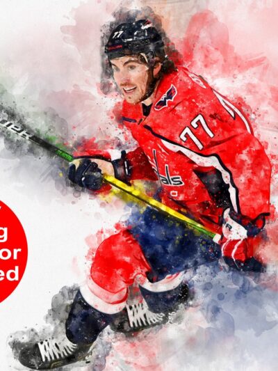 TJ Oshie watercolor, Washington Capitals wall art, Capitals Stanley Cup, TJ Oshie Poster, Washington Capitals hockey art wall