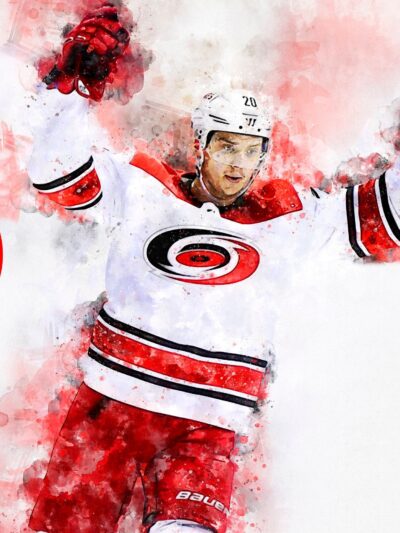 Sebastian Aho watercolor, Carolina Hurricanes wall art, Hurricanes Stanley Cup, Sebastian Aho Poster, Carolina Hurricanes hockey art wall