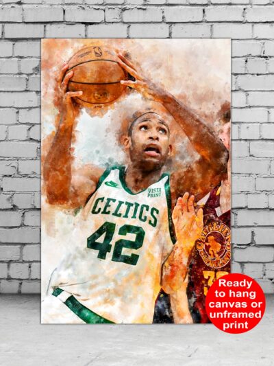 Al Horford watercolor, Boston Celtics wall art, Boston Celtics NBA Championship winner Canvas, Al Horford Boston Celtics art wall
