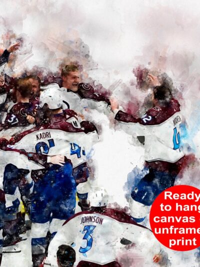 Colorado Avalanche Stanley Cup watercolor, Colorado Avalanche wall art, Stanley Cup Poster Canvas watercolor, Colorado Stanley Cup art wall