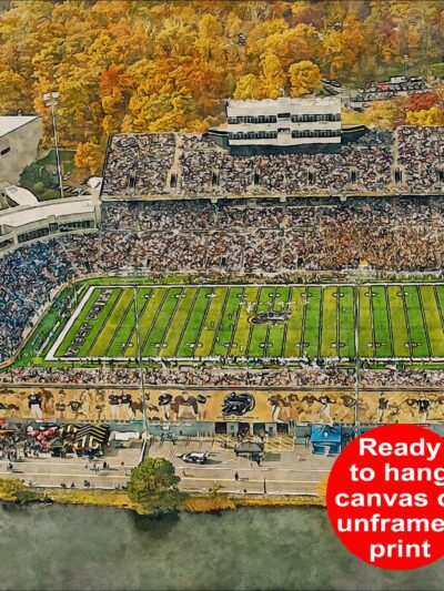 Army Black Knights, Michie Stadium , Watercolor Digital Sketch Print Canvas Print, Army Football, United States Military Academy