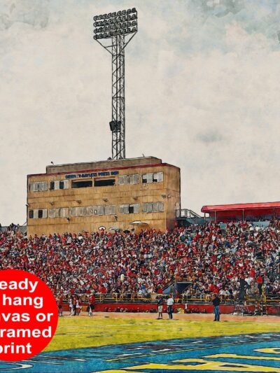 Canvas-Print of Dayton Flyers, Welcome Stadium , Watercolor Digital Sketch Print Canvas Print, Dayton Ohio, Dayton University