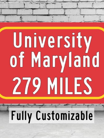 University of Maryland Terrapins Sign/ Custom College Highway Distance sign /University of Maryland Terrapins College Park Maryland