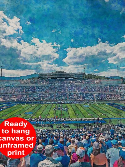 Canvas-Print of Falcon Stadium, United States Air Force Academy , Watercolor Digital Sketch Print Canvas Print, Air Force Academy Colorado