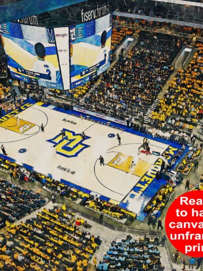 Canvas-Print of Marquette University Golden Eagles, Fiserv Forum , Marquette University Men's Basketball