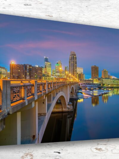 Bring the Minneapolis Skyline into Your Home with a Custom Printed Canvas, Minneapolis wall art, Minneapolis skyline canvas print