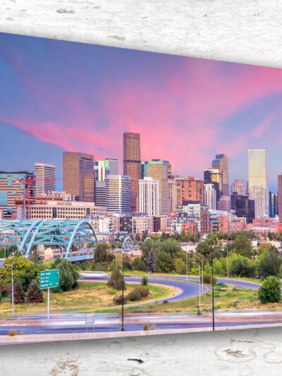 Denver travel art canvas. Denver wall art, Denver print, Denver Canvas, Denver decor. Denver Colorado