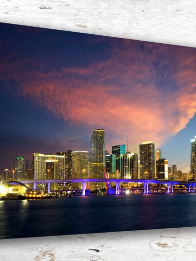 Miami Canvas, Miami Print, Miami wall art, Miami travel art print, Miami Florida, Miami poster