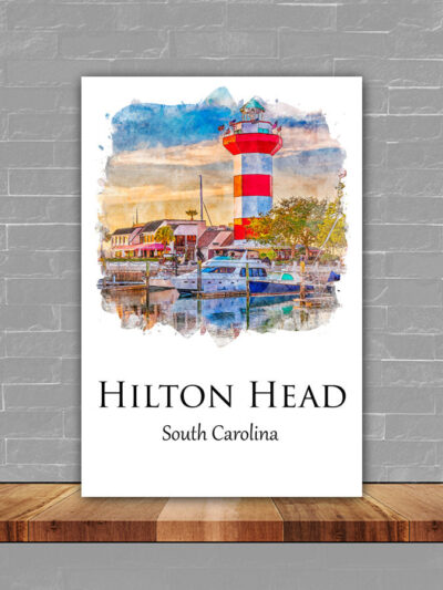 Hilton Head Travel art print,  Hilton Head Canvas Print,  Hilton Head wall art, Hilton Head  wall art, Hilton Head South Carolina,  poster