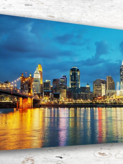 Cincinnati Canvas,  Cincinnati Print,  Cincinnati wall art, Cincinnati travel art print, Cincinnati Illinois ,  Cincinnati poster