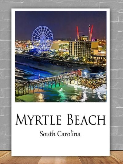 Myrtle Beach Canvas,  Myrtle Beach Print, Myrtle Beach wall art,  Myrtle Beach travel art print, Myrtle Beach ,  Myrtle Beach poster