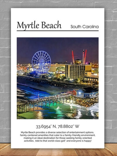Myrtle Beach Canvas,  Myrtle Beach Print, Myrtle Beach wall art,  Myrtle Beach travel art print, Myrtle Beach ,  Myrtle Beach poster