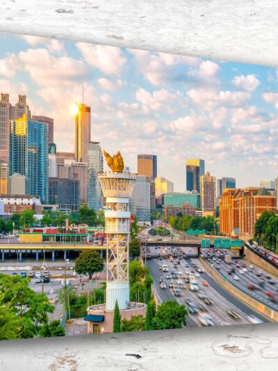 Beautiful Atlanta Georgia Skyline Canvas Art - Cityscape Wall Print, Atlanta Print on canvas, Atlanta skyline