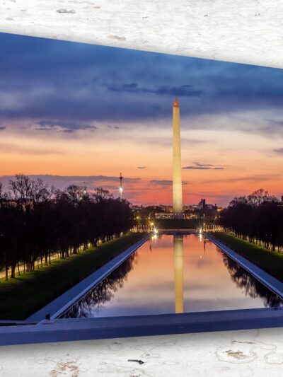 Custom Printed Canvas of Washington Monument - Beautiful Fine Art Print of DC's Iconic Landmark"  Washington Monument skyline canvas