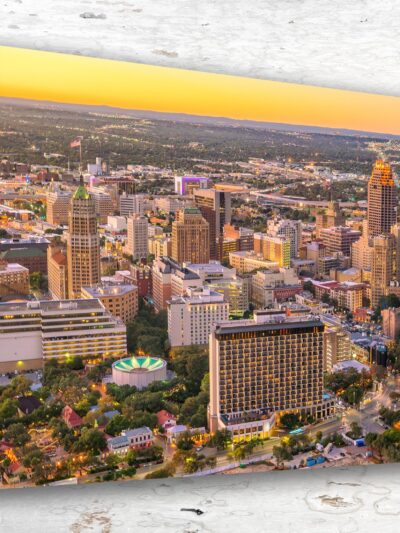 Custom Printed San Antonio Skyline Fine Art Canvas - Cityscape Wall Decor, San Antonio Texas  canvas wall art, San Antonio Texas