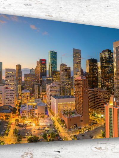 Gorgeous Houston Skyline Canvas - Perfect Wall Decor Featuring The City's Beautiful Skyline, Houston Texas canvas wall art