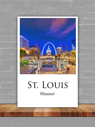 St Louis Canvas, St Louis Print, St Louis wall art, St Louis travel art print, St Louis Missouri, St Louis poster