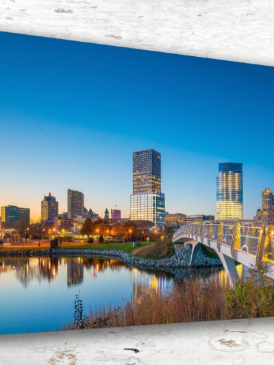 Milwaukee travel art canvas print, Milwaukee wall art, Milwaukee canvas art,  Milwaukee watercolor canvas wall art,  Milwaukee print