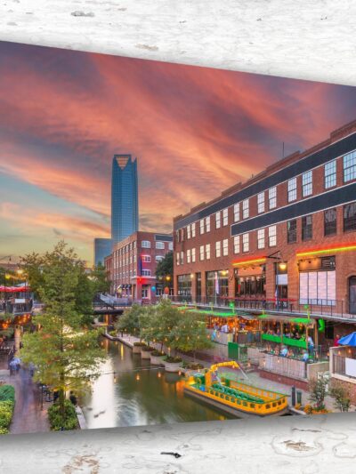 Oklahoma City travel art canvas print, Oklahoma City wall art Oklahoma City canvas art, Oklahoma City watercolor canvas wall art,