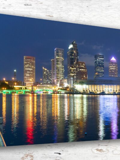 Tampa travel art canvas print,  Tampa wall art, Tampa canvas art,   Tampa watercolor canvas wall art, Tampa Florida print